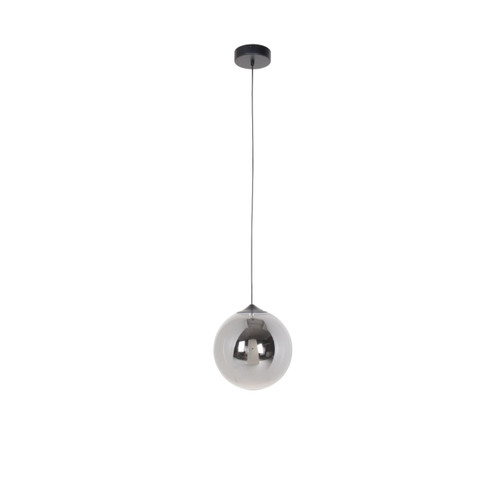 250mm smoke glass pendant with black suspension 250mm smoke glass pendant with black suspension