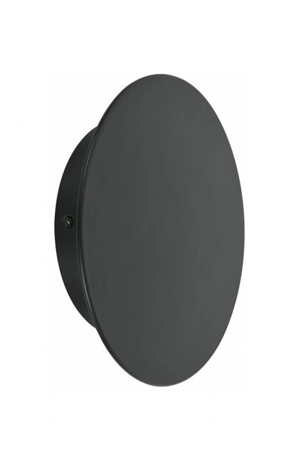 Black 200mm disc LED wall light