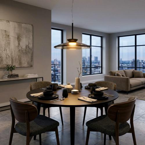 Masina 500mm LED Pendant Black