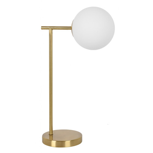 Brass table lamp with opal glass Brass table lamp with opal glass