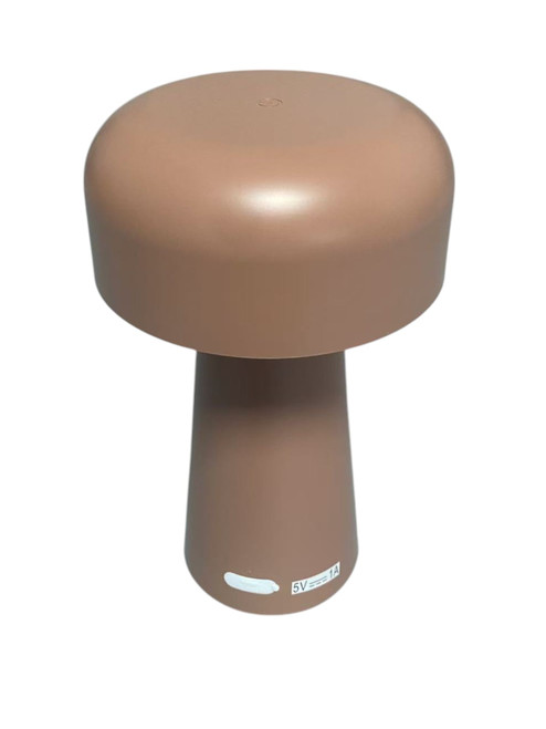 Mushroom style table lamp in cognac brown Mushroom style table lamp in cognac brown