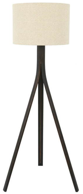Walnut base with Linen off white shade