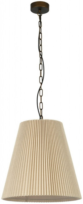 Bronze pendant with natural shade