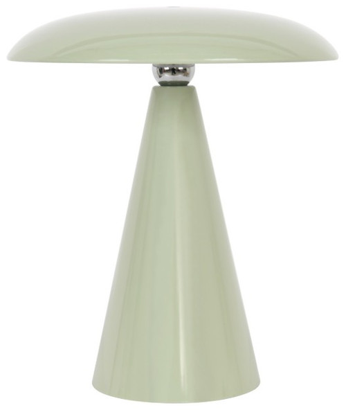 Mushroom style table lamp in green