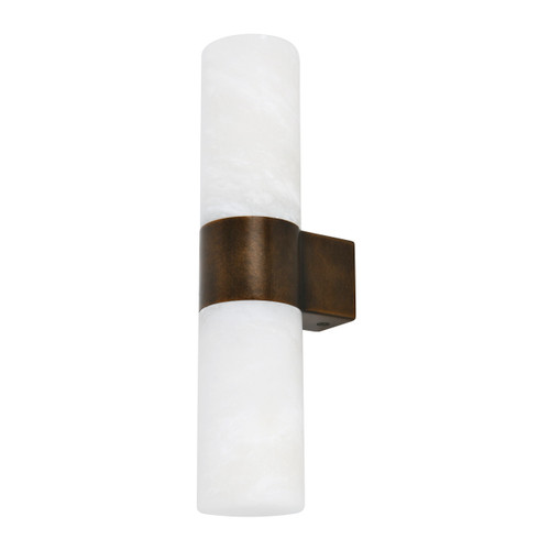 Up/down wall light alabaster glass with bronze trim Up/down wall light alabaster glass with bronze trim