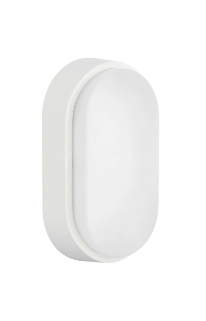 LED outdoor oval wall light in white