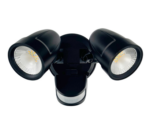 Black LED twin spot with sensor