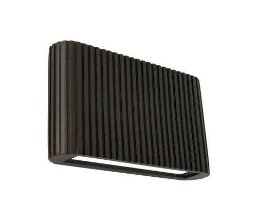 Walnut ribbed wall light