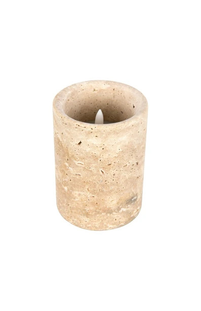 Travertine candle