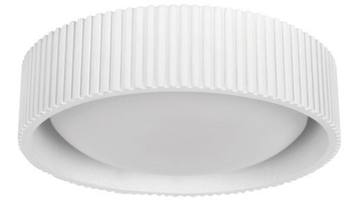White ceiling mount with ribbed design