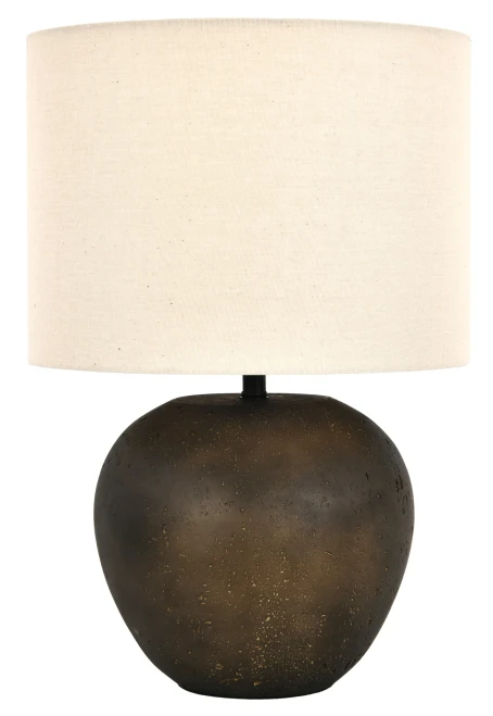 Casa Table Lamp Bronze with Natural Shade