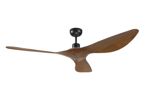 Black 54" DC fan with koa blades
