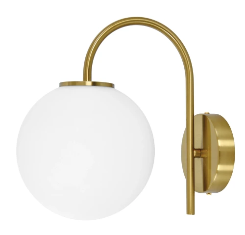 Capolino Wall Light Brass with Opal Glass