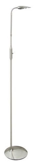 Brushed chrome adjustable floor lamp