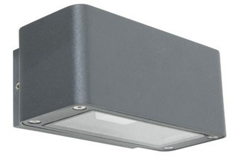 Carbon wall light with clear diffuser