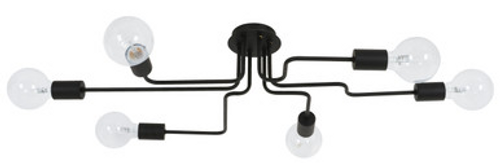 Black 6 light close to ceiling fixture Black 6 light close to ceiling fixture