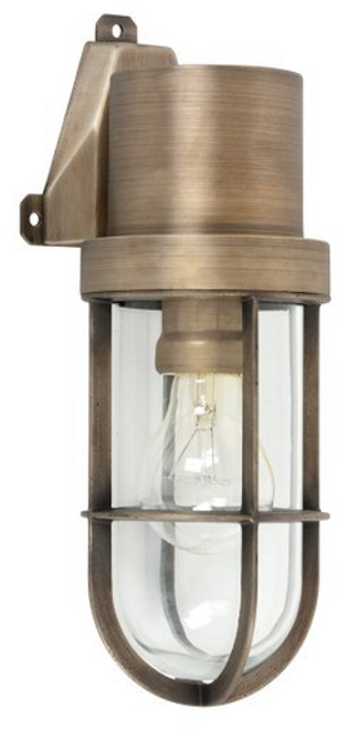 Aged nickel wall light with clear glass Aged nickel wall light with clear glass