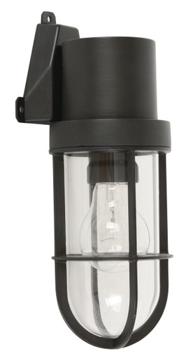 Oil rubbed bronze wall light with clear glass