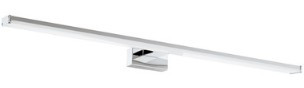 Chrome 780mm vanity wall light with opal diffuser