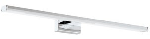 Chrome 600mm vanity wall light with opal diffuser