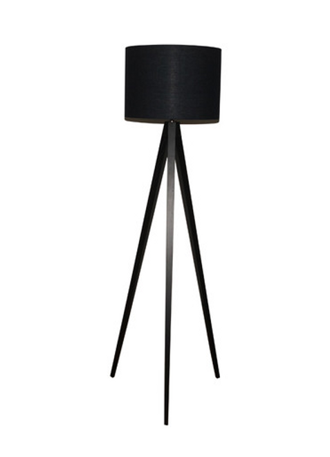 Black floor lamp with black shade Black floor lamp with black shade