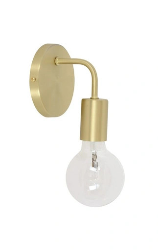 Brushed brass wall light