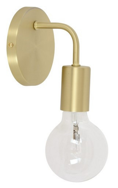 Brushed brass wall light