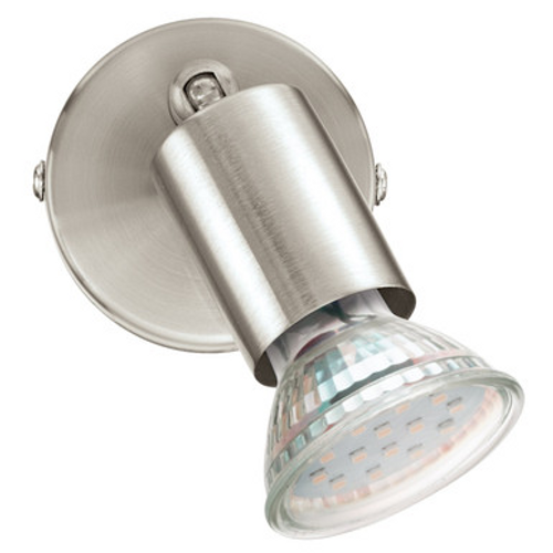 Satin nickel single spotlight