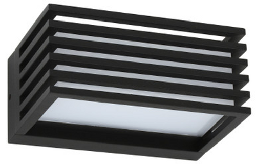 Black wall light with grill-type look Black wall light with grill-type look