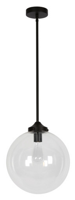 Oil rubbed bronze pendant with clear glass