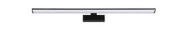Black 780mm vanity wall light with opal diffuser