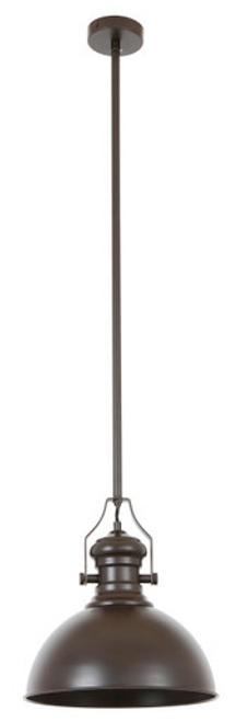 Oil rubbed bronze pendant with a dome-like shade Oil rubbed bronze pendant with a dome-like shade
