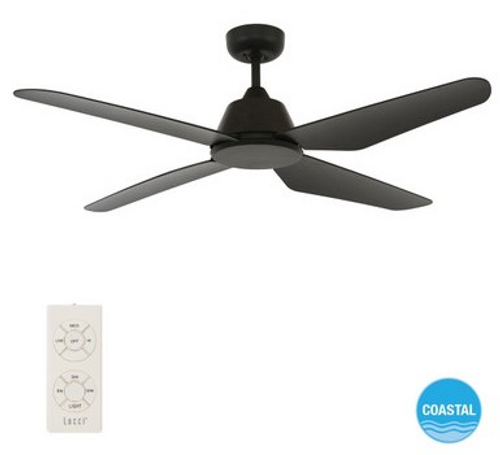 Black ceiling fan with 48" blades