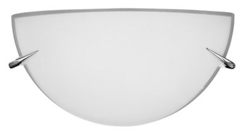 Chrome trim wall light with frosted glass Chrome trim wall light with frosted glass