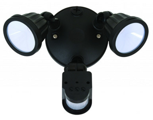 Black twin spotlight with sensor
