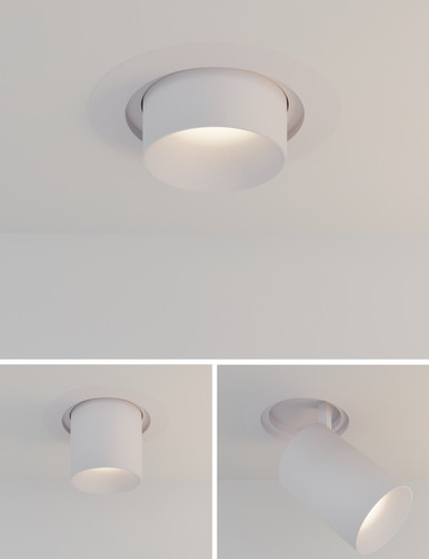 White recessed spotlight