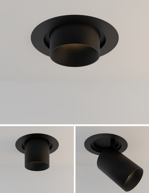 Black recessed spotlight Black recessed spotlight