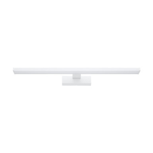 White 600mm vanity wall light with opal diffuser