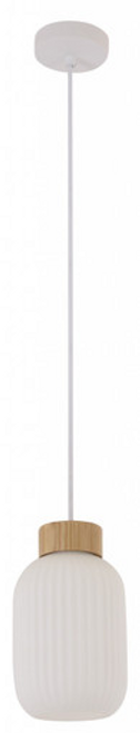Ash wood pendant with opal glass Ash wood pendant with opal glass