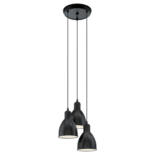 PRIDDY 3L PENDANT BLACK