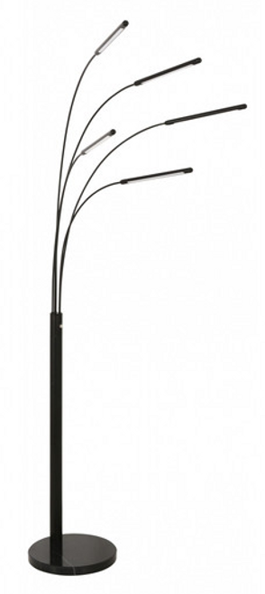 LED Black floor lamp with five heads LED Black floor lamp with five heads