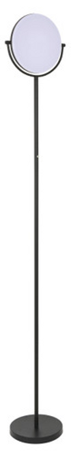 Black floor lamp with rotational light source