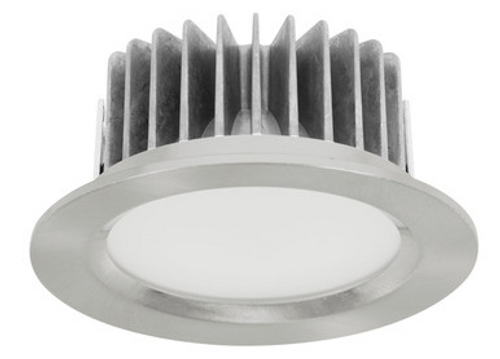 Brushed chrome downlight