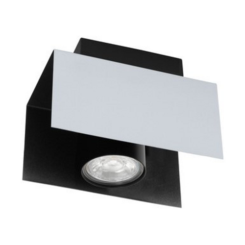 Aluminium spotlight with black trim