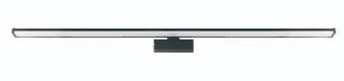 Black 1200mm vanity wall light with opal diffuser Black 1200mm vanity wall light with opal diffuser