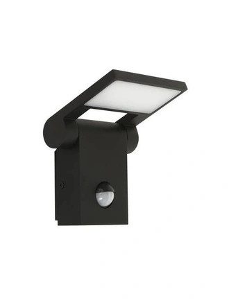 Black flood light with sensor
