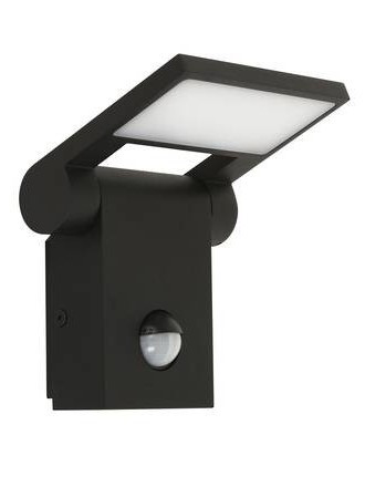 Black flood light with sensor