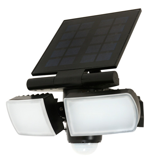 HORIZON 2L LED SENSOR SOLAR FLOOD LIGHT BLACK