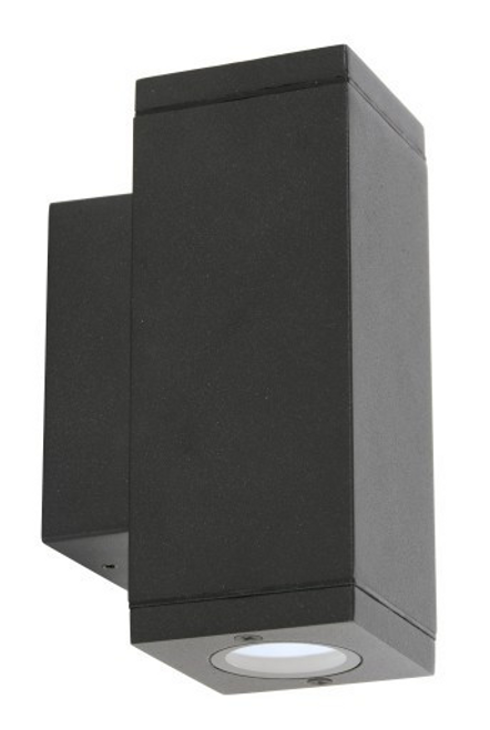 Black IP65 cube wall light
