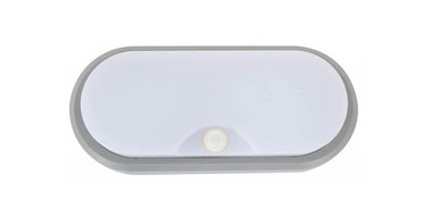 Silver oval bulkhead with sensor